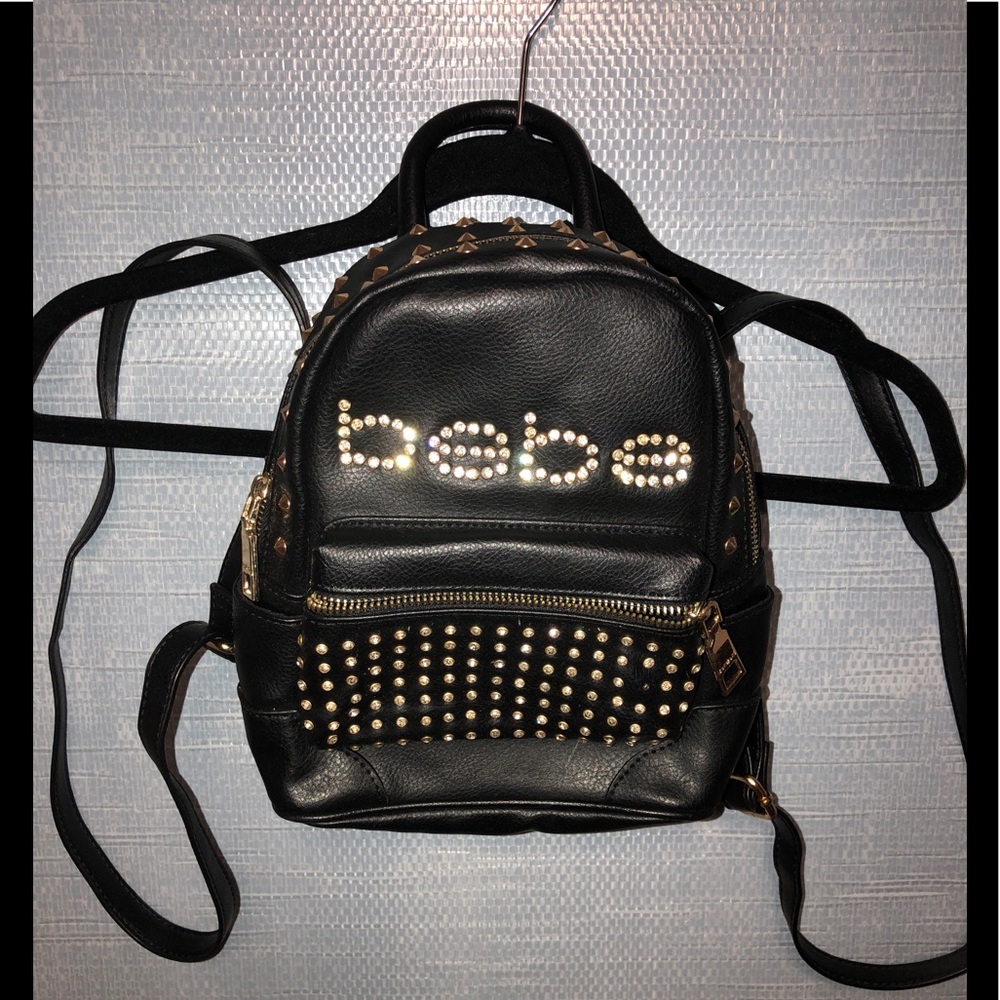 Bebe - Mini backpack / purse - black /  gold studs